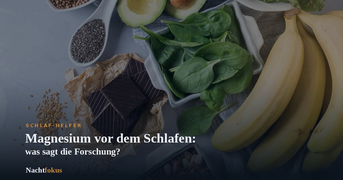 Magnesiumreiche Lebensmittel wie Bananen, Spinat, dunkle Schokolade, Avocado und Hülsenfrüchte